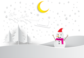 escena de papel de navidad de invierno png