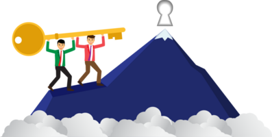 Team work concept with businessmen png