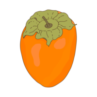 caqui naranja. fruta de otoño png