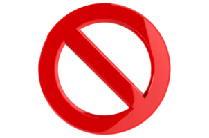 3D Render Forbidden Icon Transparent PNG