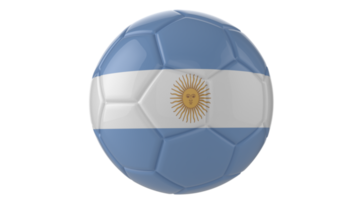 3d realistic soccer ball with the flag of Uruguay on it isolated on transparent PNG background