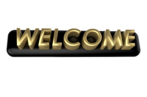 3D Welcome Banner PNG