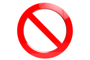3d geven verboden icoon transparant PNG