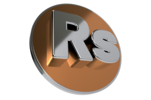 symbole rs doré. signe rs. signe rs 3d. signe rs png