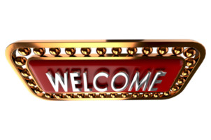 3D Welcome Banner PNG