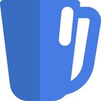 Big blue mug, illustration, vector on a white background.