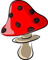 Forest mushroom, illustration, vector on white background.