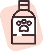 Pet shampoo, illustration, vector on a white background.