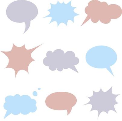 set of speech bubbles