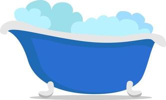 Bath tub, illustration, vector on white background.