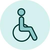 Accessibility chair, illustration, vector on a white background.