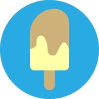 Milk ice cream, illustration, on a white background. vector