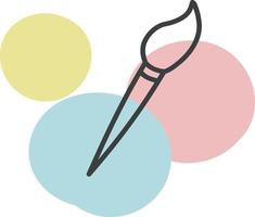 Design brush, illustration, vector, on a white background. vector