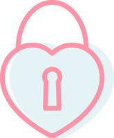 Love locket, illustration, vector on a white background.