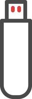 Flash drive, illustration, vector, on a white background. vector