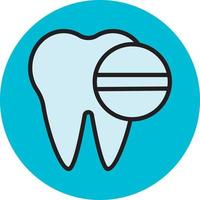 Tooth with drug, illustration, vector, on a white background. vector