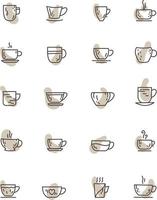 Coffee cups, illustration, vector on a white background.