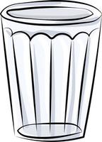 Glass cup, illustration, vector on white background.