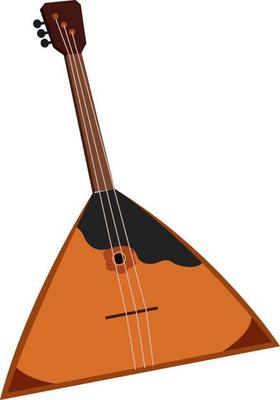 Old balalaika,illustration,vector on white background