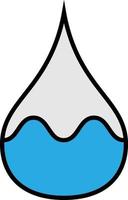 Water drop, illustration, vector on a white background.