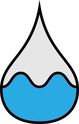 Water drop, illustration, vector on a white background.