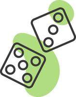 Poker dice, illustration, vector, on a white background. vector