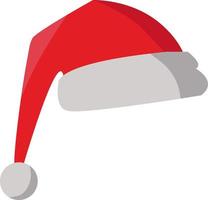 Santas hat, illustration, vector on white background.