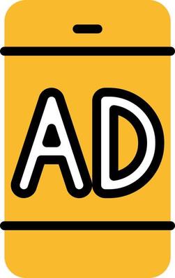 Phone ads, illustration, vector on a white background.