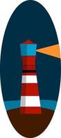 A lighthouse, vector or color illustration.