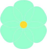 Blue flower, illustration, vector on white background