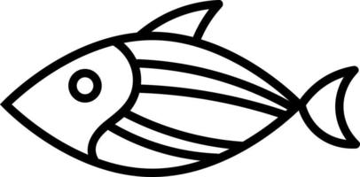 White fish with horizontal lines, illustration, vector on white background.