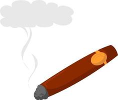 Big cigar, illustration, vector on white background.