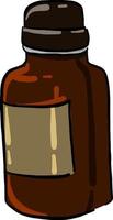 Iodine in bottle, illustration, vector on white background