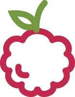 Red raspberry, illustration, on a white background. vector