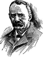 edward henry harriman, ilustración de la vendimia vector