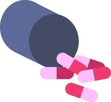 Pink pills, illustration, vector on white background.