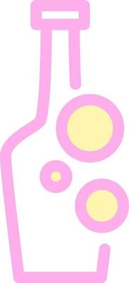 Empty pink bottle, illustration, vector, on a white background.