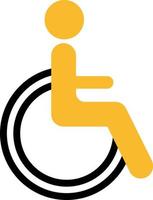 Shopping mall wheelchair facility, illustration, vector on a white background.