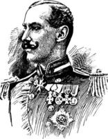 Haakon VII, vintage illustration vector