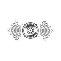 Speaker waves vector illustration design
