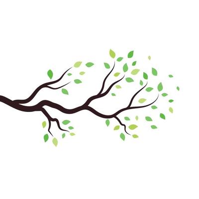 Tree branch vector ilustration design