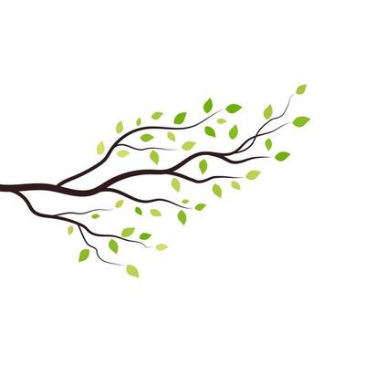 Tree branch vector ilustration design