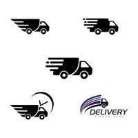 Fast shipping delivery truck vector