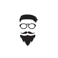 diseño de ilustración de icono de bigote vector