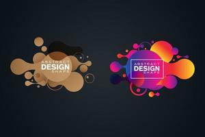 Abstract liquid shape Fluid design vector