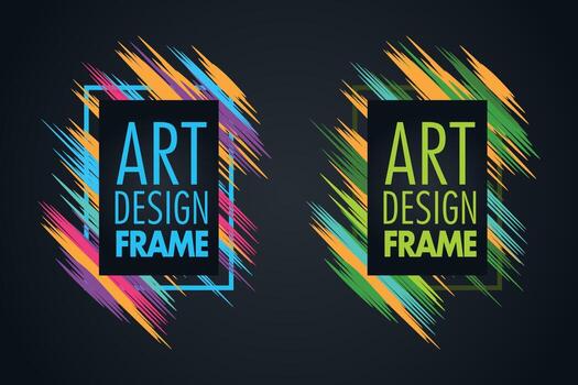 vector frame for text Modern Art graphics