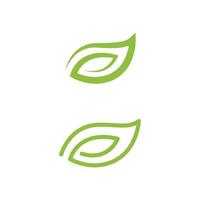 Logos of green Tree leaf ecology vector