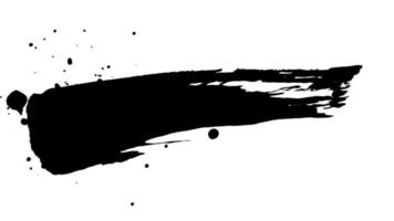 imágenes de animación de trazos de pincel de línea negra para elementos de efecto de video y superposición. trazo de tinta negra para el espacio de la tercera copia inferior y el efecto de transición