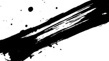 imágenes de animación de trazos de pincel de línea negra para elementos de efecto de video y superposición. trazo de tinta negra para el espacio de la tercera copia inferior y el efecto de transición