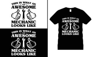 Mechanic Engineer T-shirt Design vector. Use for T-Shirt, mugs, stickers, etc. vector